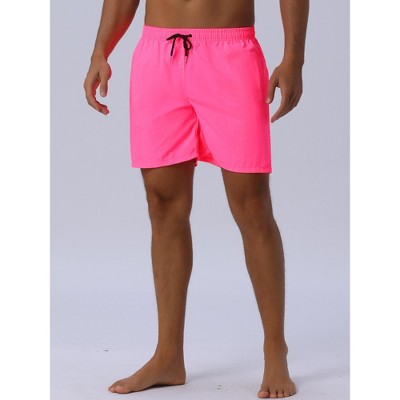 INSPIRE CHIC Men's Summer Colorful Elastic Waist Drawstring Surfing Board Shorts Pink 30 — фото 2