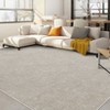 Washable Modern Solid Living Room Rugs, Chenille Non Slip Stain Resistant Floor Carpet for Nursery Dining Room Bedroom - 3 of 4