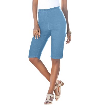 Roaman's Women's Plus Size Comfort Stretch Bermuda Jean Short