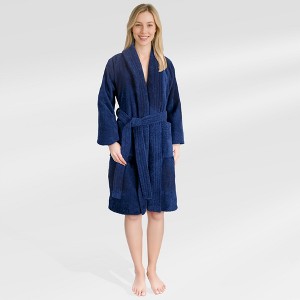 American Soft Linen Women’s 100% Cotton Terry Bathrobe – Soft, Absorbent, Quick Dry Turkish Robes for Women Quality - 1 of 4