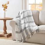Kate Aurora Woodland Plaid Fringed Accent Throw Blanket - 50 in. x 60 in.