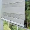Versailles Cordless Zebra Privacy Room Darkening Shade for Windows Pewter - 2 of 4