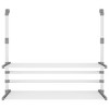 vidaXL Lightweight Aluminum Balcony Drying Rack - Adjustable and Foldable Design with Over-The-Door Hook for Laundry, Balcony, Bathroom, Silver - 3 of 4
