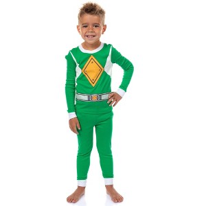 Power Rangers Toddler Boys' Red Ranger Character Costume Sleep Pajama Set Red - 1 of 4