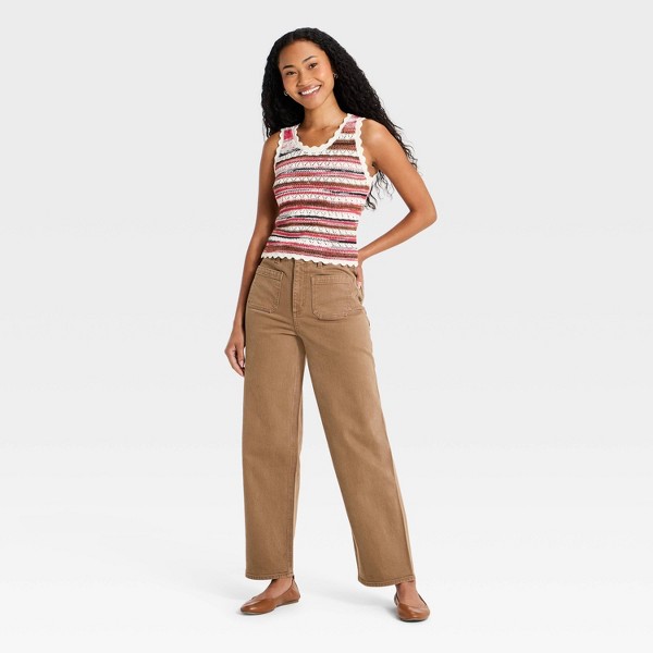 Pantalón recto estilo marinero para mujer - Universal Thread™ Malva 3