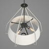 Progress Lighting Hangar 3-Light Pendant, Steel, Brushed Nickel, Off-White Linen Shade - 4 of 4