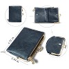 Womens Wallet Small Rfid Ladies Compact Bifold Leather Vintage Coin Purse With Zipper - 3 of 4