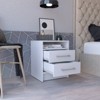 FONTOI 20"H Nightstand with Two Drawers&Handles, End Table with Spacious Storage Space for Bedroom, White, 15.7"*19.9"*14.7" - 4 of 4