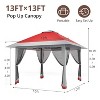 GustoWave 13x13FT Pop-Up Gazebo, Instant Canopy for Patio, Backyard - 2 of 4