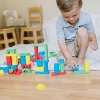 Attop Wooden Building Blocks Set - 100 Blocks in 4 Colors and 9 Shapes - 3 of 4
