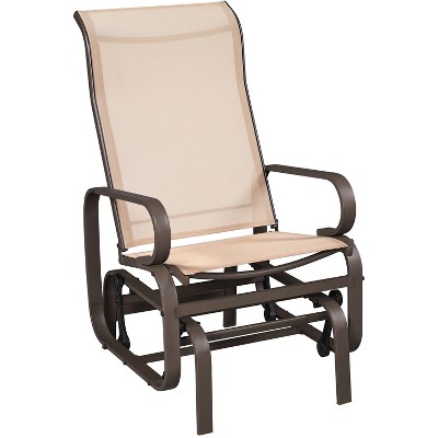 Yaheetech Outdoor Rocking Chair W/ Breathable Sling Fabric for Porch, Patio, Balcony