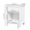26.77''H Wooden Nightstand with One Drawer One Shelf for Kids - 3 of 4