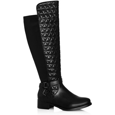 Cloudwalkers | Women's Plus Size Wide Fit Diana Tall Boot - Black - 6w ...