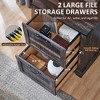 Farmhouse Bookshelf with 2 Large File Drawers, 72" Tall Bookcase with Storage,  4 Tier Rustic Wood Bookshelf for Home, Living Room - 4 of 4