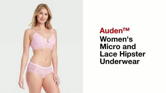 Women's Micro and Lace Hipster Underwear - Auden™, 2 of 8, play video