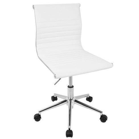 Master Contemporary Armless Adjustable Task Chair White Lumisource Target