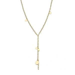 14K Gold Plated 'Y' Paperclip Necklace – A Stylish and Contemporary Piece Combining Sleek Lines with a Modern Design for a Touch of Elegance - 1 of 3