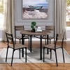 24/7 Shop At Home Set of 2 Verve Metal Dining Chair Antique Brown - 3 of 3