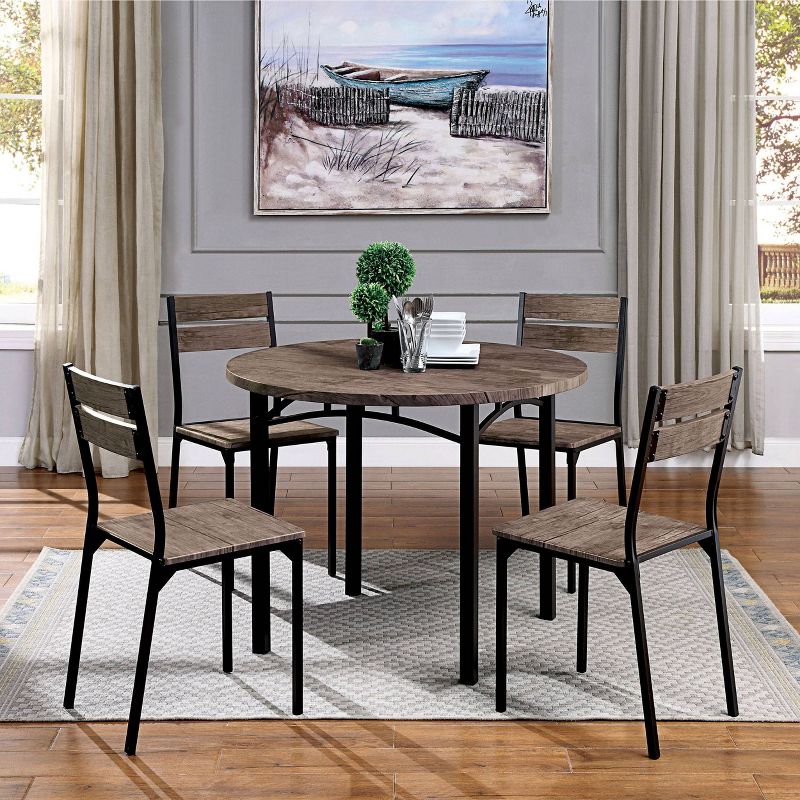 Set of 2 Verve Metal Dining Chair Antique Brown - HOMES: Inside + Out, 4 of 5