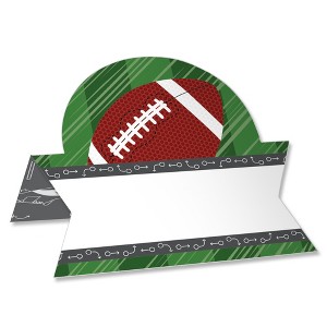 Big Dot of Happiness End Zone - Football - Baby Shower or Birthday Party Tent Buffet Card - Table Setting Name Place Cards - Set of 24 - 1 of 4