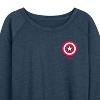 Women's - Marvel - Captain America Icon Lightweight French Terry Wide Neck Long Sleeve Shirt - 2 of 4