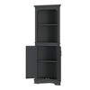 Okak Tall Freestanding Bookcase Bathroom Cabinet with 2 Doors & 2 Shelves,Floor Corner Storage Cabinet for Bathroom,Living Room - 3 of 4