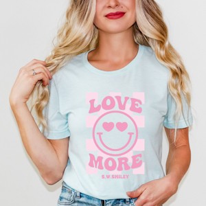 S.W.Smiley Love More Smiley - Women's Short Sleeve Graphic T-Shirt - 1 of 4