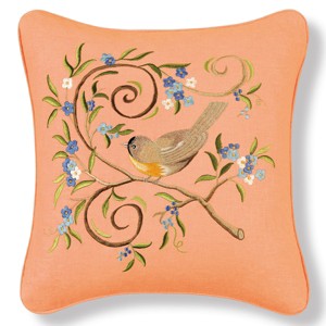 C&F Home 16" x 16" Bird On Orange Feather Down Throw Pillow - 1 of 4