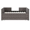 Sapphtopaz Twin Size Daybed with Trundle and Storage Drawers Chenille Upholstered Bed Frame with Tufted Arm Space-Saving Sofa Bed for Apartment - 3 of 4