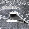 Area Rug, Home Decor Washable Geometric Vintage  Rug - Low Pile Non-Slip Stain Resistant Foldable Distressed Carpet - 2 of 4