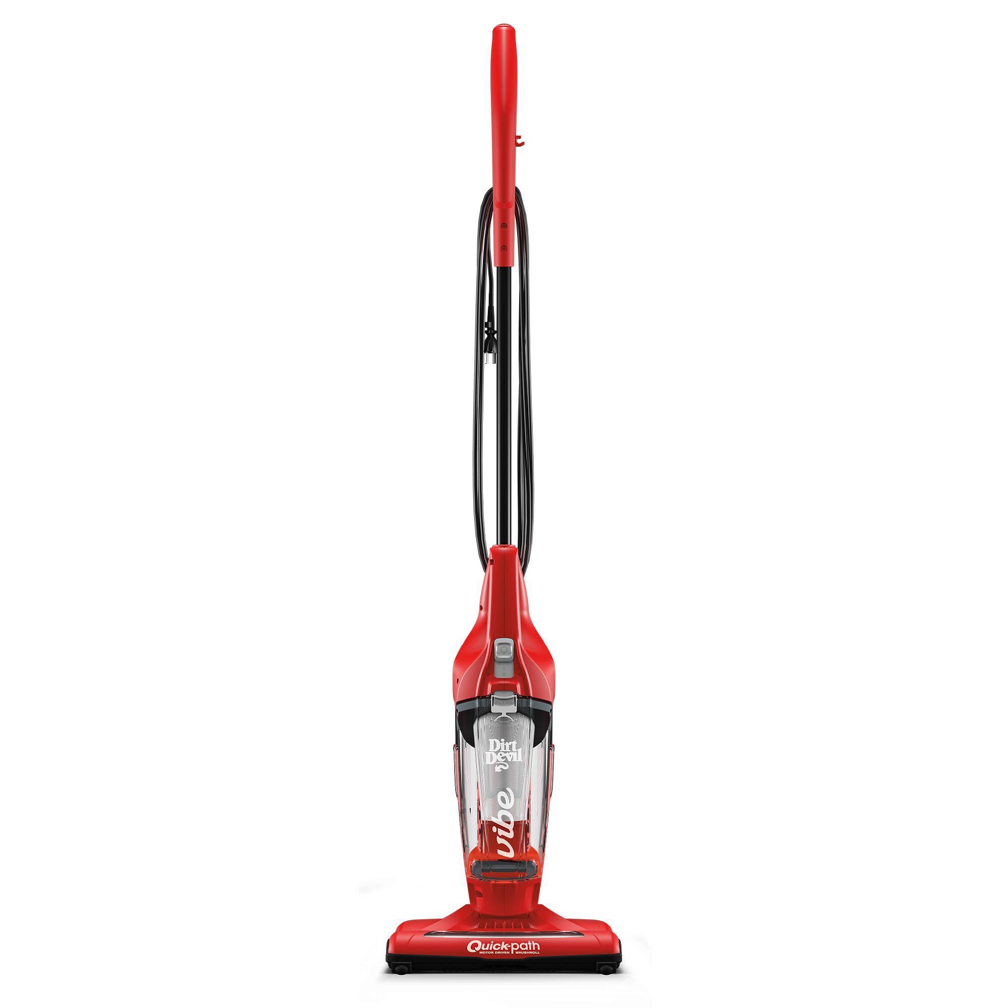 Dirt Devil Vibe 3-in-1 Corded Stick Vacuum Cleaner with Removable Hand Held Vacuum: Lightweight, Bagless, Multi-Surface, Red