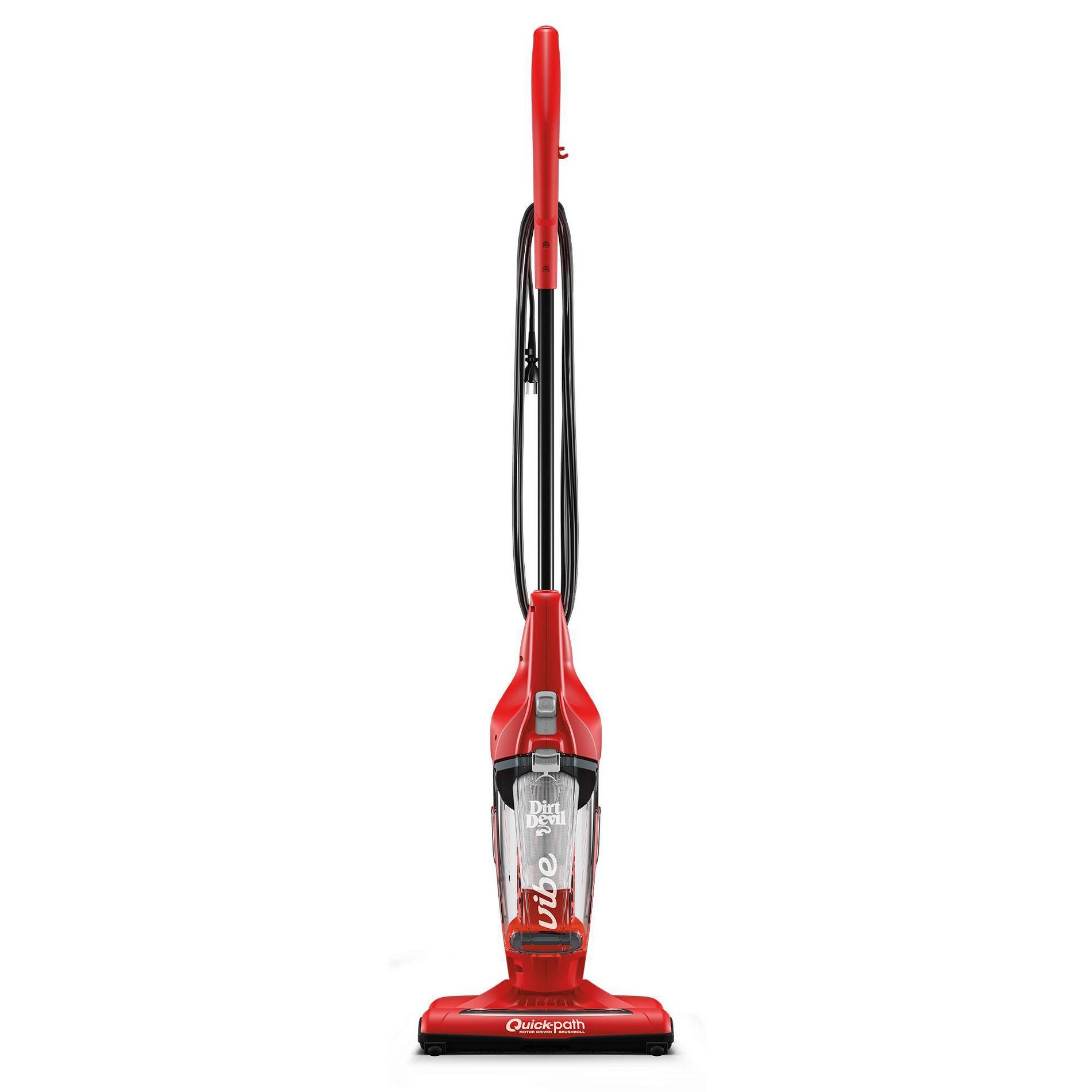 Dirt Devil Vibe 3-in-1 Corded Stick Vacuum Cleaner with Removable Hand Held Vacuum: Lightweight, Bagless, Multi-Surface, Red