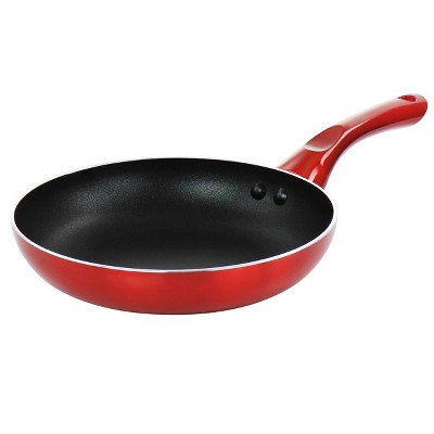 Better Chef Silver Metallic Non Stick Gourmet Fry Pan in Red