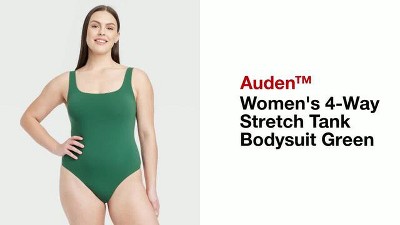 Women's 4-Way Stretch Tank Bodysuit - Auden Green L 1 ct