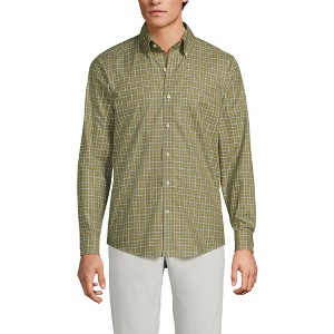 Lands' End Men's Tailored Fit No Iron Twill Long Sleeve Shirt - 1 of 3