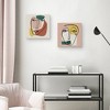 (Set of 2) 16" x 16" Newstalgia Face 1 and 2 by Nikki Chu Canvas Art Prints - Masterpiece Art Gallery: Modern Wall Canvases for Bedroom Decor - 3 of 4