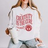 S.W.Smiley Creativity Is The Cure - Women's Lightweight Garment Dyed Sweatshirt - 2 of 4