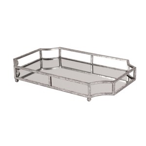 Kate and Laurel Ciel Tray, 12x18, Silver - 1 of 4