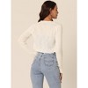 Seta T Women's Casual Long Sleeve Cardigan Ruffle Trim Open Front Sweater Knit Shrug - 4 of 4