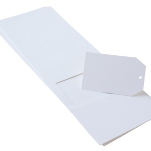 Paper Frenzy White Large Tags 2.5" x 4" 100 pack Laser Compatible - 1 of 3