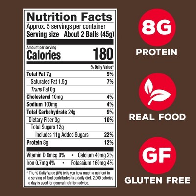 simplyFUEL Brownie Batter Whey Protein Balls - 8g Protein - 8oz