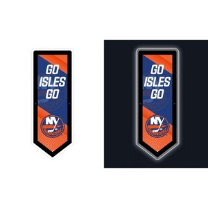 Evergreen Ultra-Thin Glazelight LED Wall Decor, Pennant, New York Islanders- 9 x 23 Inches Made In USA - 1 of 4