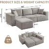 108”Modular Sectional Sofa, Sectional Modern Sleeper Sofa Couches with L-Shape Chaise, Cloud Sectional Couch with Deep Seat, Upholstered Couches - 2 of 4
