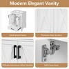 24" Bathroom freestanding Vanity with Sink, Divided Drawer & Dual Storage Shelves, Modern Single Sink Bathroom Cabinet with Overflow & Removable Shelf - 4 of 4