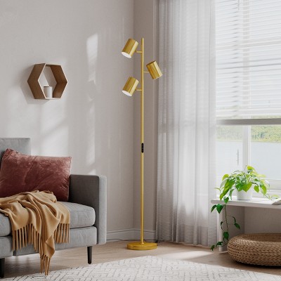 SUGIFT Adjustable Floor Lamp for Living Room with Three Color Temperatures LED Bulb