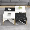 KTMBDW Coffee Table Nesting Square Table Set of 4 Side Table with Sturdy Metal Frame for Living Room Bedroom Apartment - 2 of 4