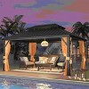 Erommy Hardtop Gazebo with Galvanized Steel Double Roof - 2 of 4