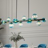 Rennnsan Zephivon 44" W 12 - Light Liner Bubble Ombre Glass Modern Dimmable Kitchen Island Pendant in Black - 2 of 4