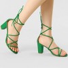 Allegra K Women's Back to College Strappy Straps Lace Up Chunky Heel Sandals - 2 of 4