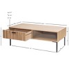 Nordlys Solid Wood and Metal Coffee Table Classic Style Living Room - 4 of 4